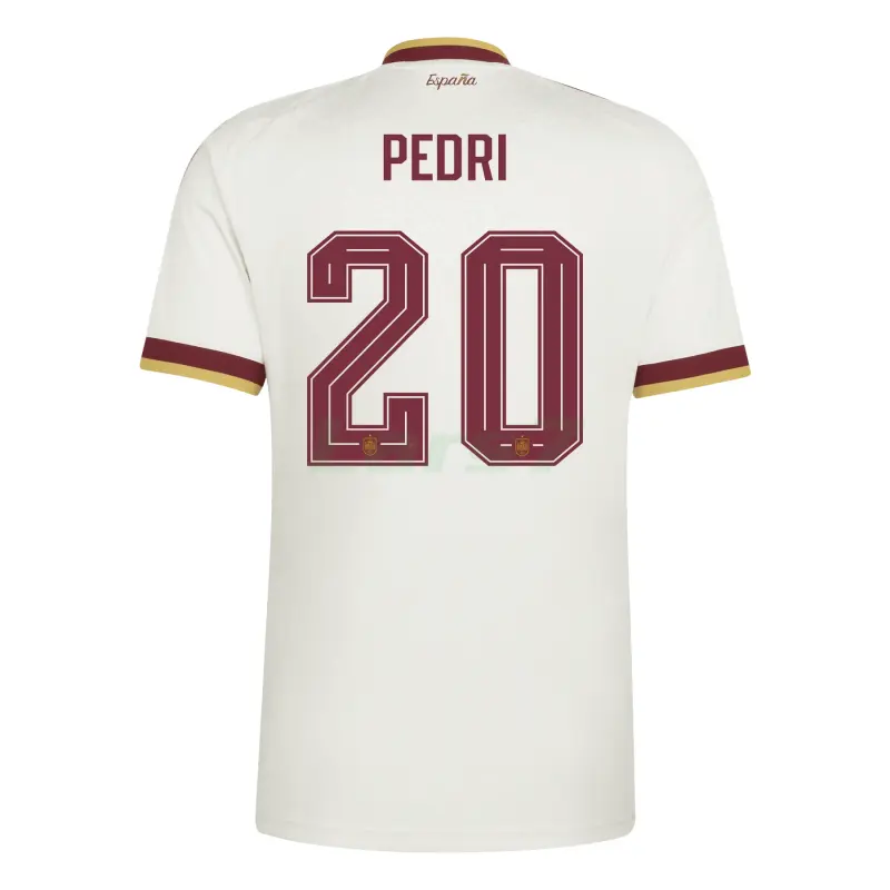 Camiseta Pedri 20 España 2ª Equipación Mundial 2026 Blanco/Rojo