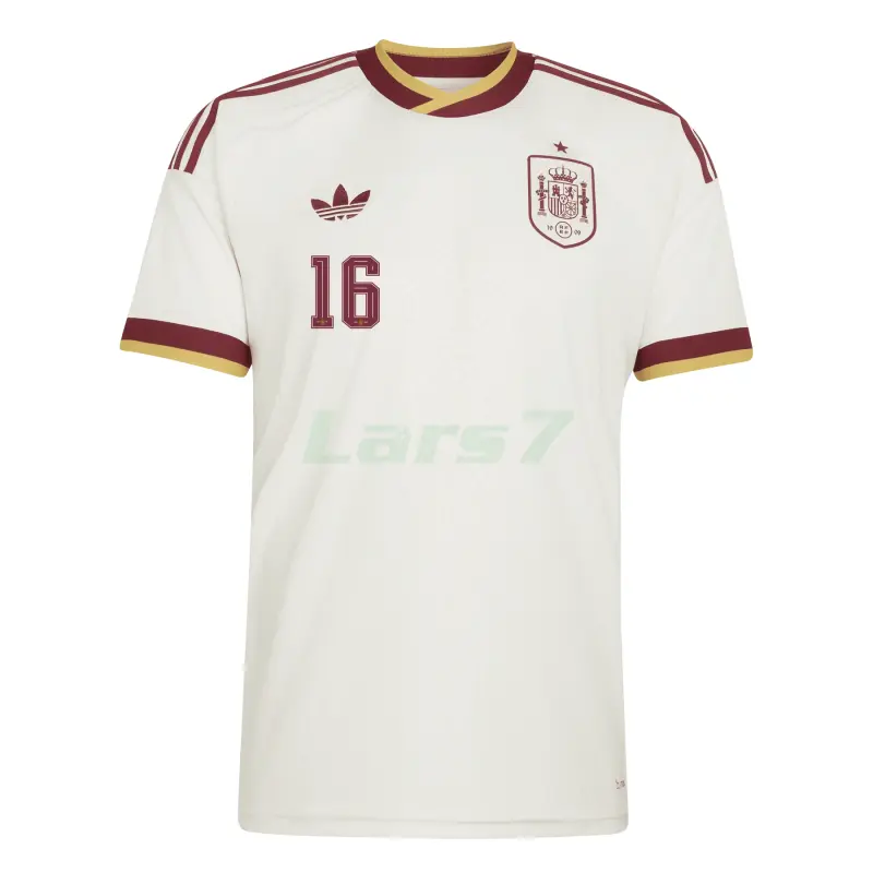 Camiseta Rodrigo 16 España 2ª Equipación Mundial 2026 Blanco/Rojo