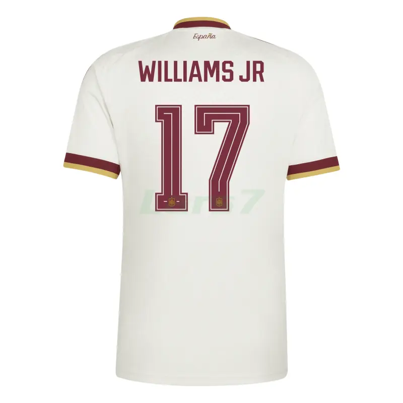 Camiseta Williams Jr 17 España 2ª Equipación Mundial 2026 Blanco/Rojo