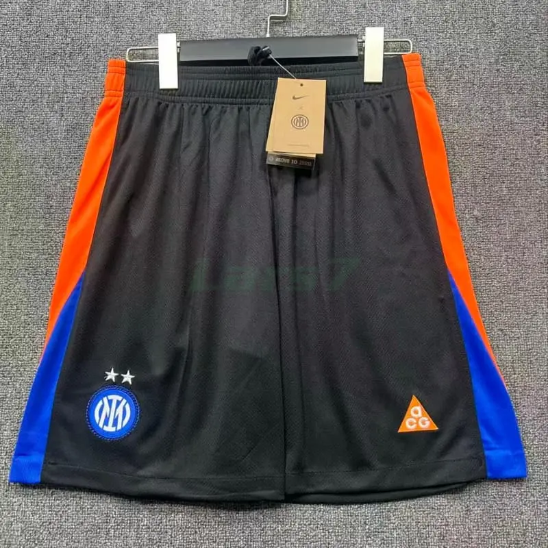 Pantalón Corto Inter de milan 4ª Equipación 2025/2026 Azul/Negro/Naranja