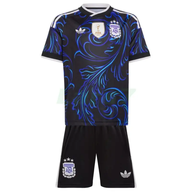 Camiseta Argentina 2ª Equipación Mundial 2026 Azul Niño Kit con FIFA2022