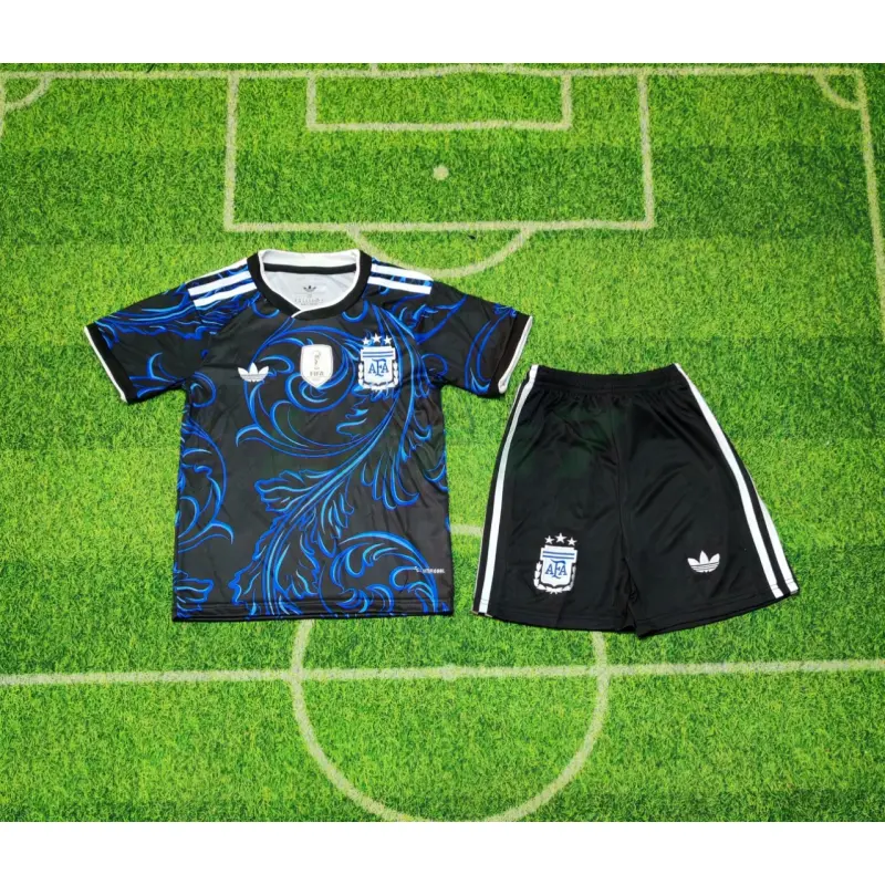 Camiseta Argentina 2ª Equipación Mundial 2026 Azul Niño Kit con FIFA2022