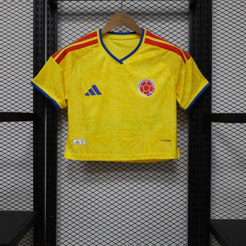 Camiseta Corta Colombia 1ª Equipación Mundial 2026 Corta Amarillo Mujer