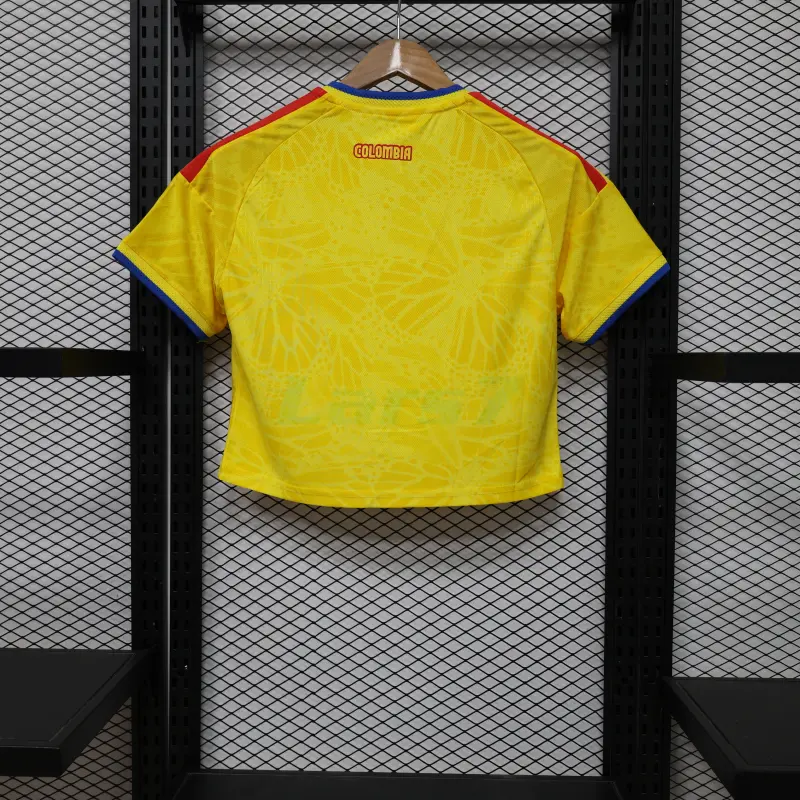 Camiseta Corta Colombia 1ª Equipación Mundial 2026 Corta Amarillo Mujer