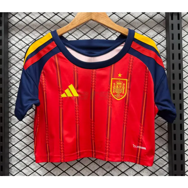 Camiseta Corta España 1ª Equipación Mundial 2026 Rojo/Azul Mujer