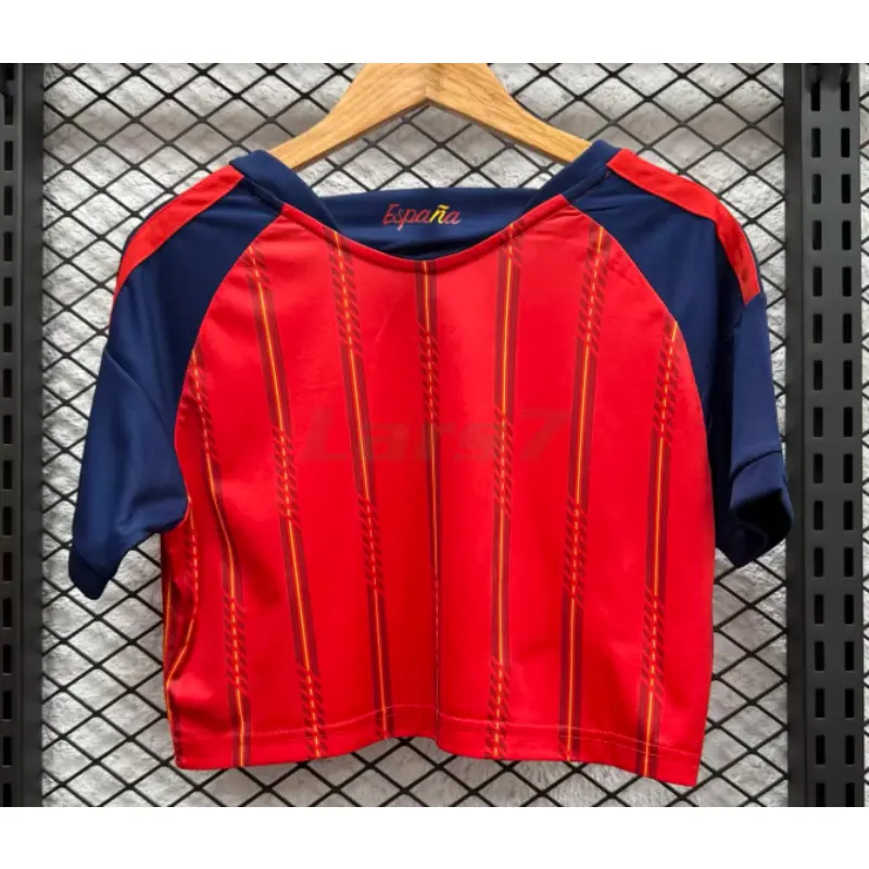 Camiseta Corta España 1ª Equipación Mundial 2026 Rojo/Azul Mujer