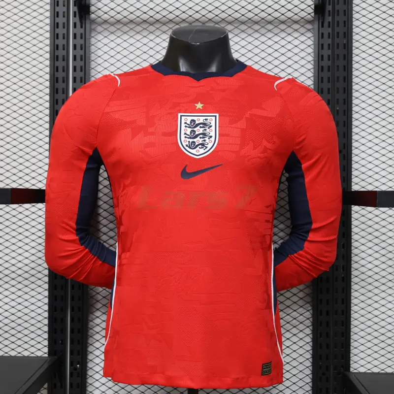 Camiseta Inglaterra 2ª Equipación Mundial 2026 ML Rojo (EDICIÓN JUGADOR)
