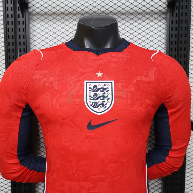 Camiseta Inglaterra 2ª Equipación Mundial 2026 ML Rojo (EDICIÓN JUGADOR)