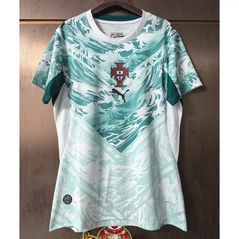 Camiseta Portugal 2ª Equipación Mundial 2026 Verde/Blanco Mujer
