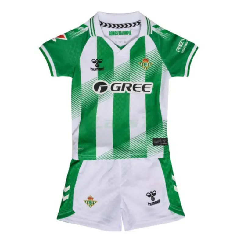Camiseta Real Betis 1ª Equipación 2026/2027 Verde/Blanco Niño Kit con Parche La Liga