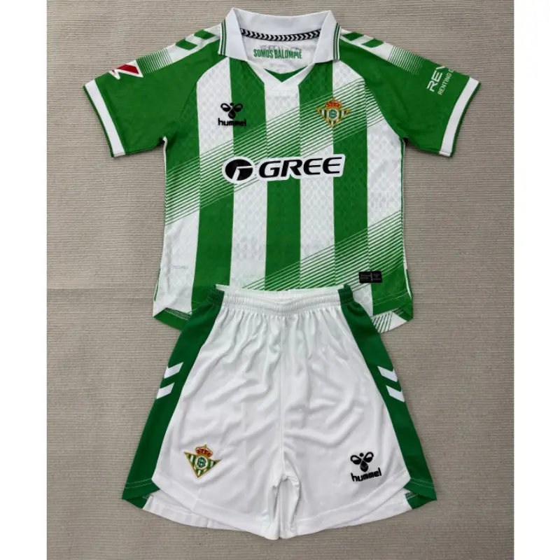 Camiseta Real Betis 1ª Equipación 2026/2027 Verde/Blanco Niño Kit con Parche La Liga