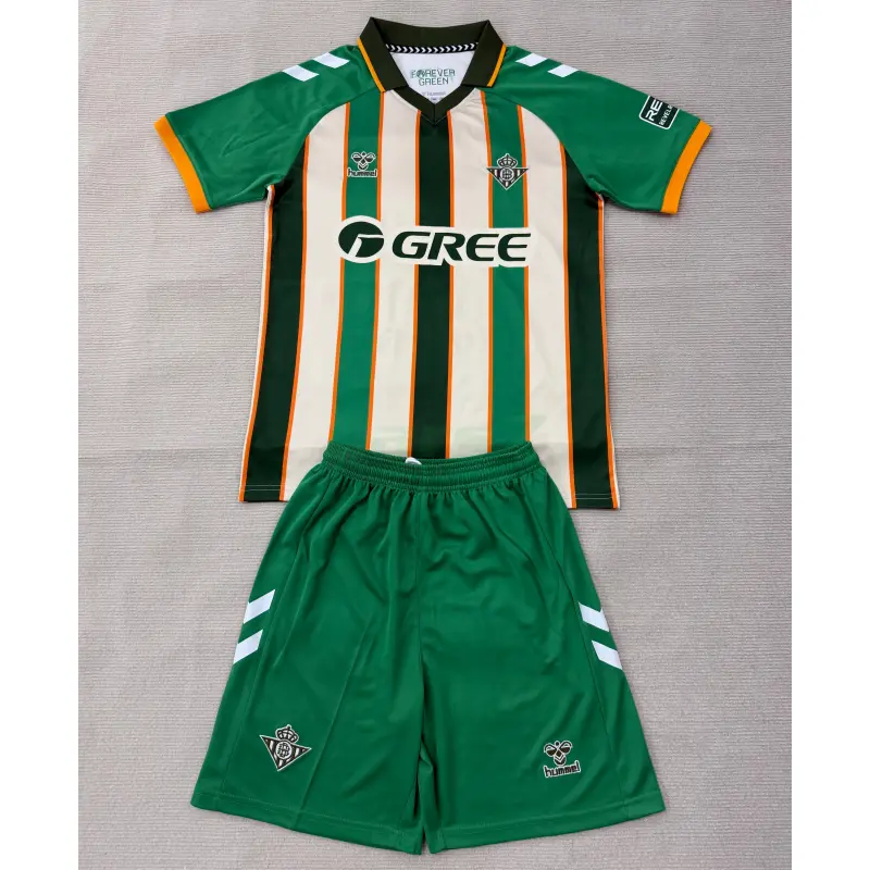 Camiseta Real Betis 2025/2026 Edición Especial Verde/Blanco/Naranja Niño Kit