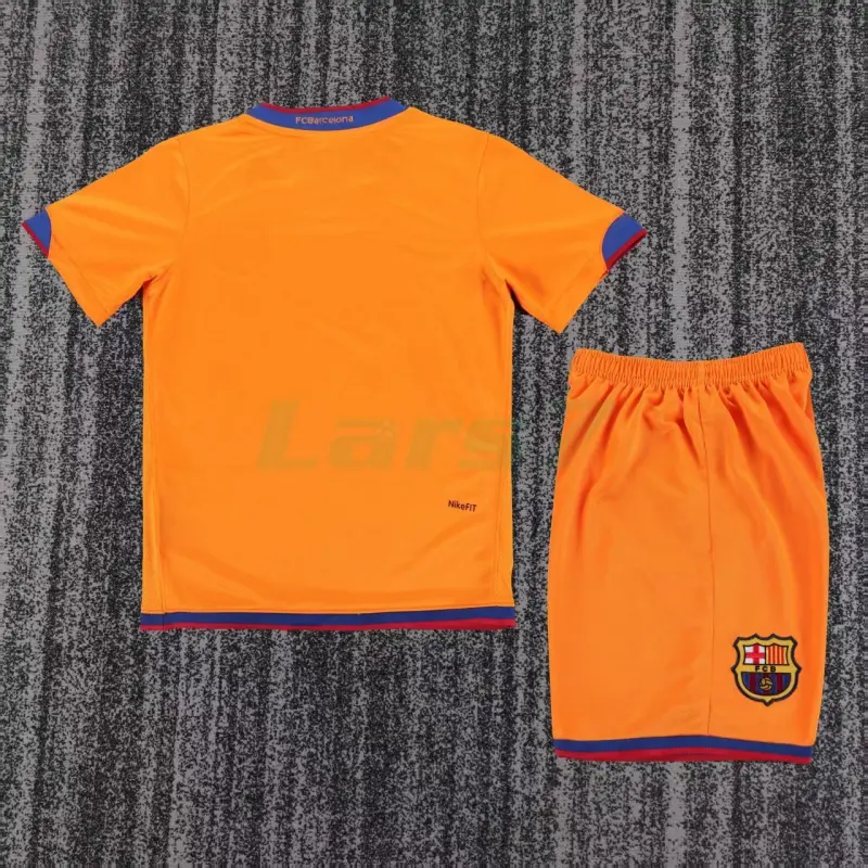Camiseta Barcelona 2ª Equipación Retro 2006/2007 Naranja Niño Kit