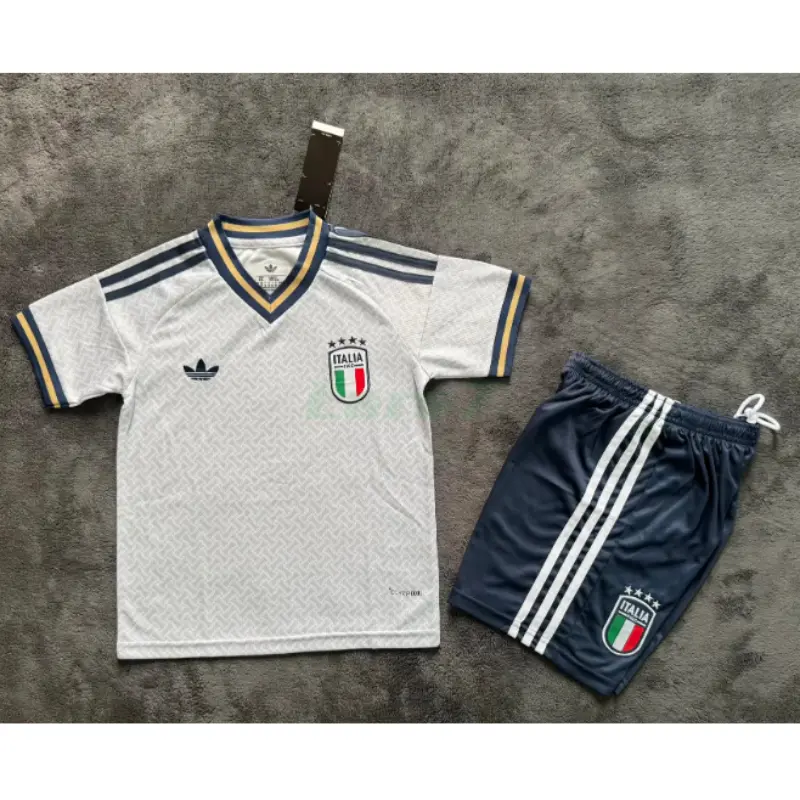 Camiseta Italia 2ª Equipación Mundial 2026 Blanco Niño Kit