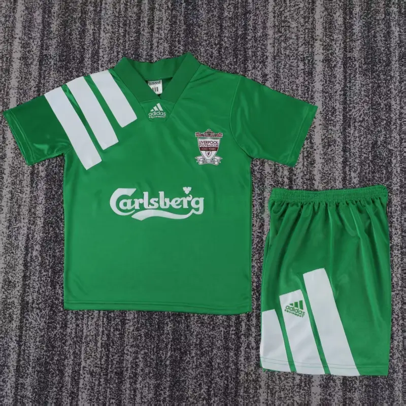 Camiseta Liverpool 2ª Equipación Retro 1992/1993 Verde Niño Kit