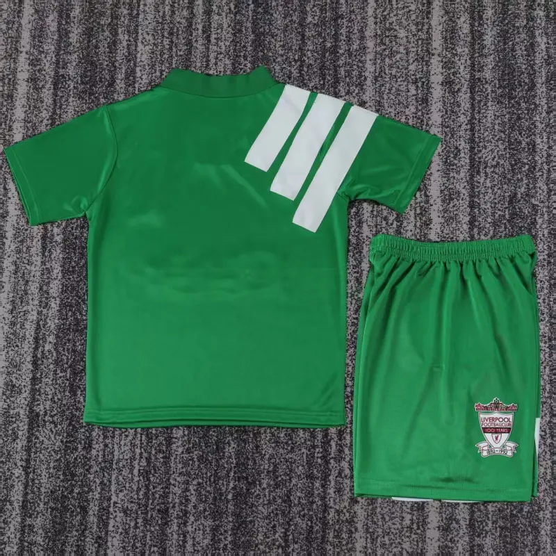 Camiseta Liverpool 2ª Equipación Retro 1992/1993 Verde Niño Kit