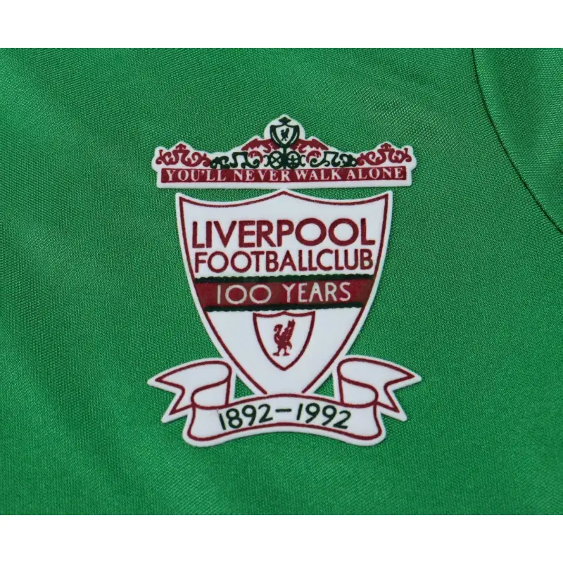 Camiseta Liverpool 2ª Equipación Retro 1992/1993 Verde Niño Kit