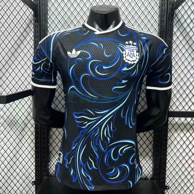 Camiseta Argentina 2ª Equipación Mundial 2026 Negro/Azul (EDICIÓN JUGADOR)