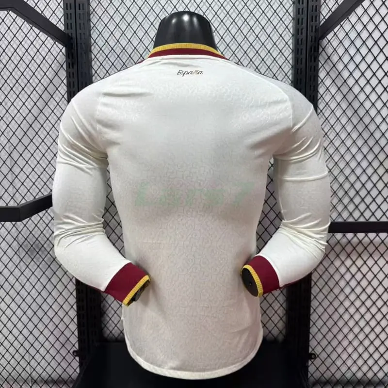 Camiseta España 2ª Equipación Mundial 2026 ML Blanco/Rojo (EDICIÓN JUGADOR)