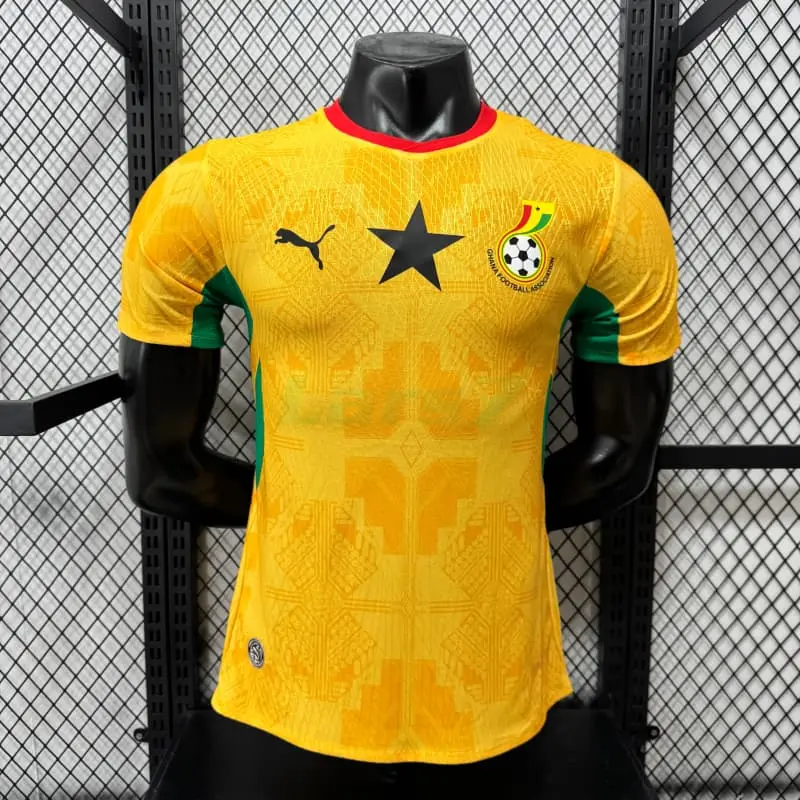 Camiseta Ghana 2ª Equipación Mundial 2026 Amarillo (EDICIÓN JUGADOR)