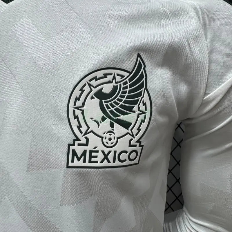 Camiseta México 2ª Equipación Mundial 2026 ML Blanco (EDICIÓN JUGADOR)