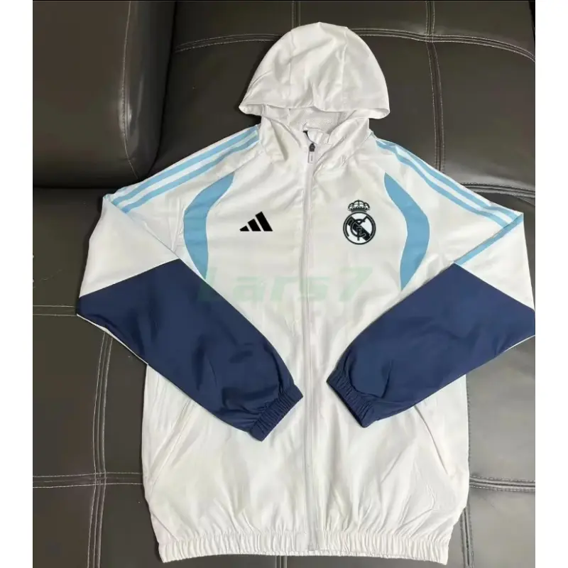 Cortavientos Real Madrid 2025/2026 Blanco/Azul Marino
