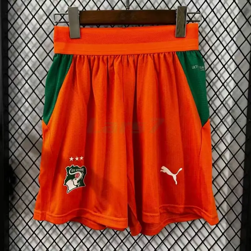 Pantalón Corto Costa de Marfil 1ª Equipación Mundial 2026 Naranja (EDICIÓN JUGADOR)