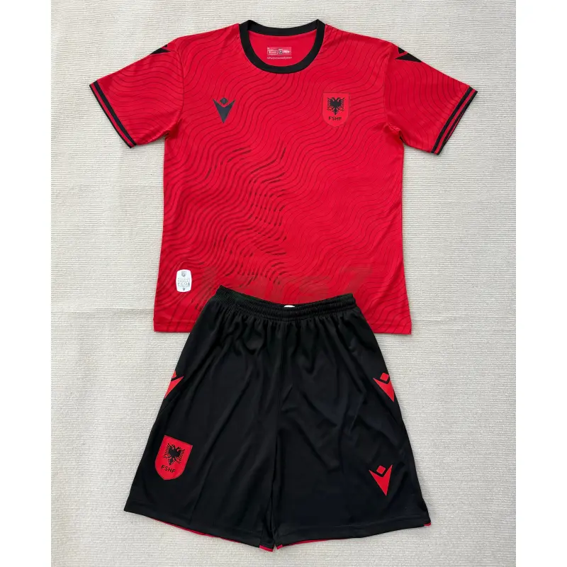 Camiseta Albania 1ª Equipación Mundial 2026 Rojo Niño Kit