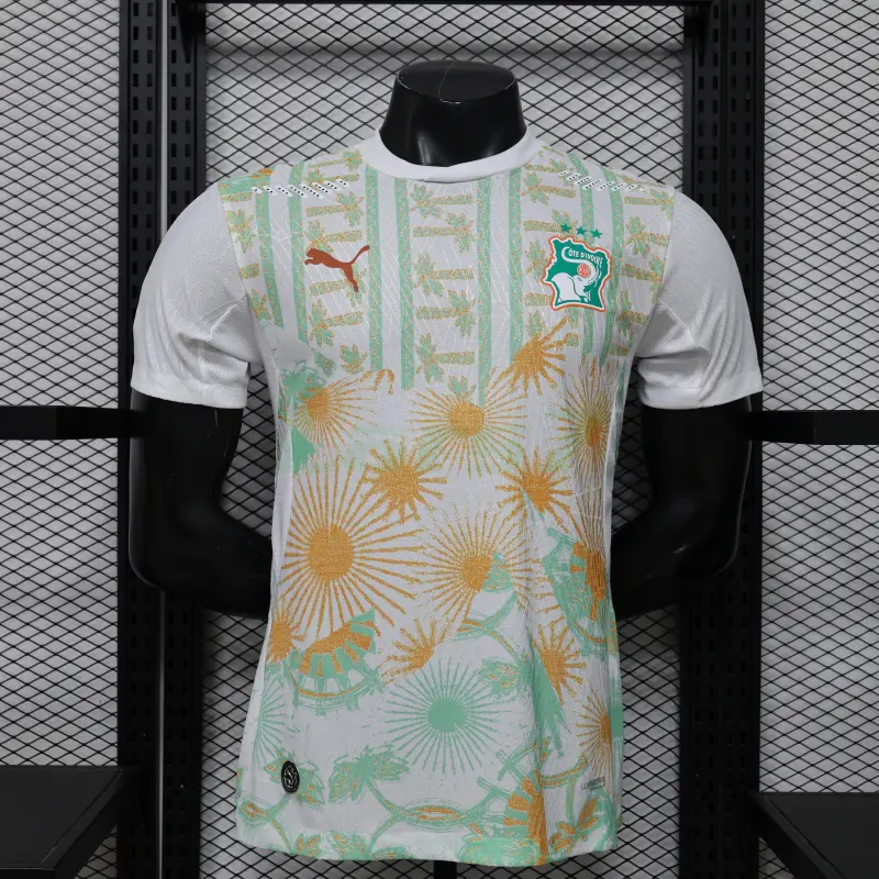 Camiseta Costa de Marfil 2ª Equipación Mundial 2026 Blanco (EDICIÓN JUGADOR)
