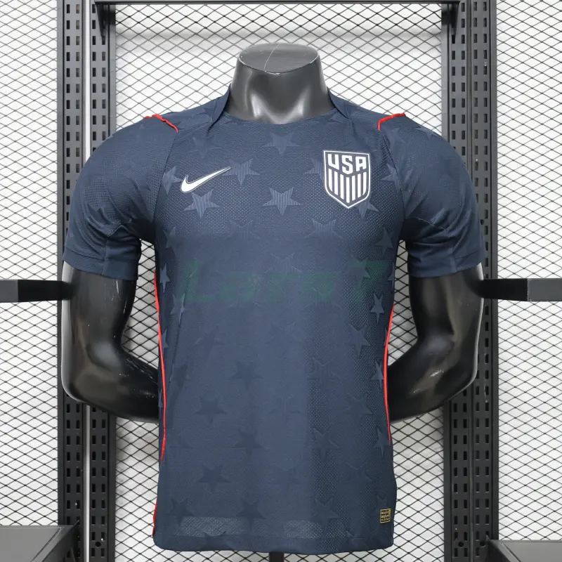 Camiseta EE.UU 2ª Equipación Mundial 2026 Negro Obsidiana (EDICIÓN JUGADOR)