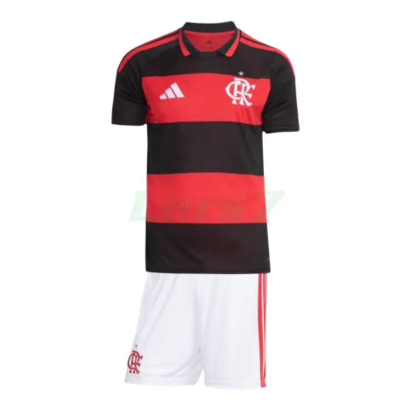 Camiseta Flamengo 1ª Equipación 2026/2027 Rojo/Negro Niño Kit