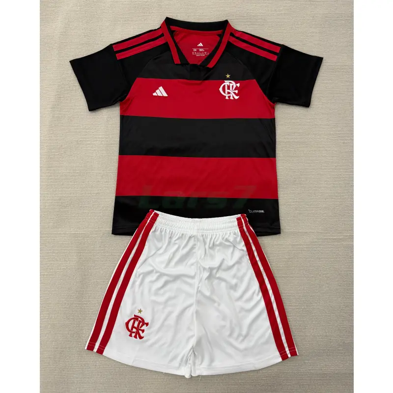 Camiseta Flamengo 1ª Equipación 2026/2027 Rojo/Negro Niño Kit