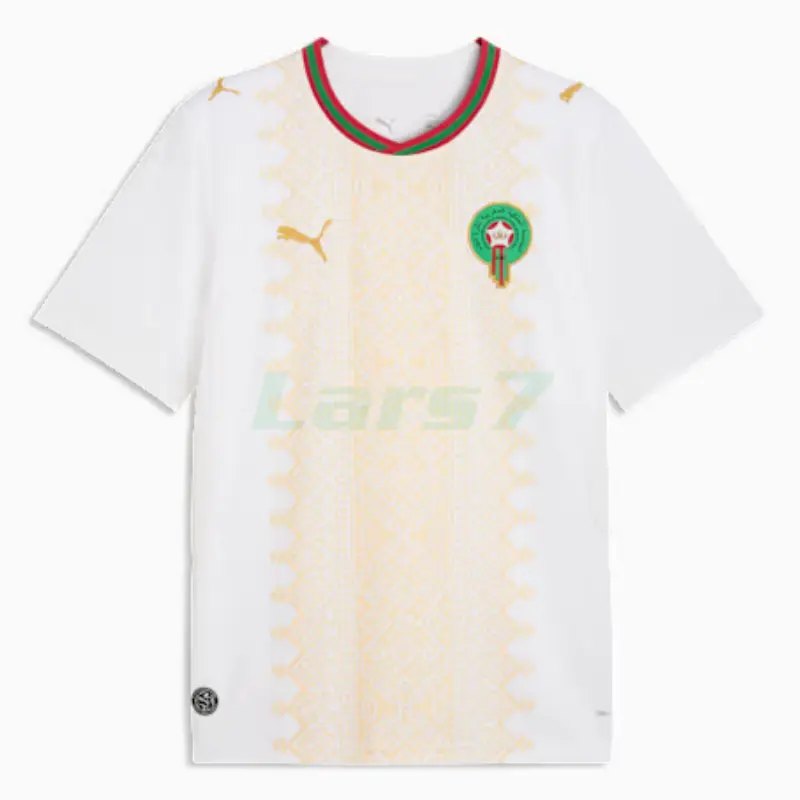 Camiseta Marruecos 2ª Equipación Mundial 2026 Blanco/Oro