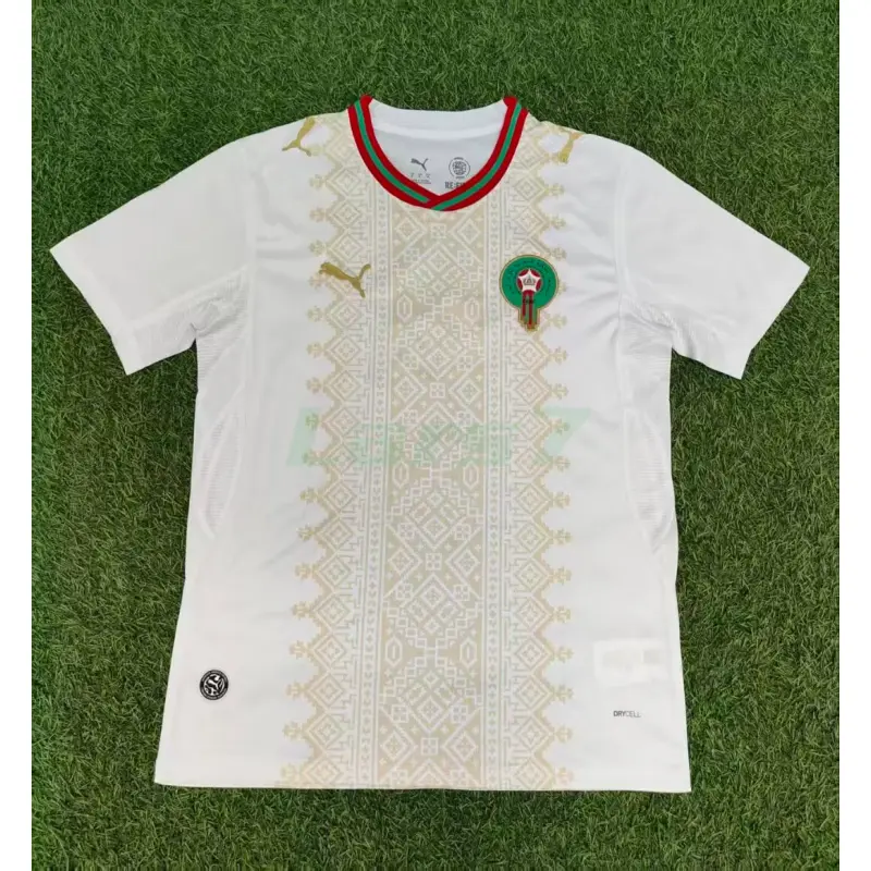 Camiseta Marruecos 2ª Equipación Mundial 2026 Blanco/Oro