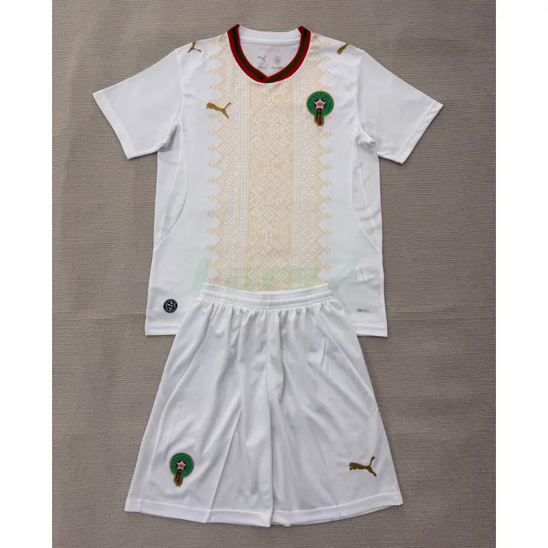 Camiseta Marruecos 2ª Equipación Mundial 2026 Blanco/Oro
