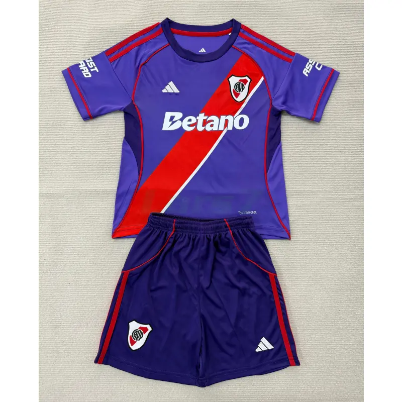 Camiseta River Plate 4ª Equipación 2026/2027 Morado/Rojo/Blanco Niño Kit