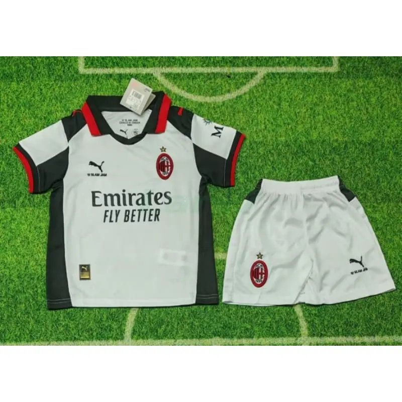Camiseta AC Milan x Slam Jam 2026/2027 Edición Especial Plata Niño Kit
