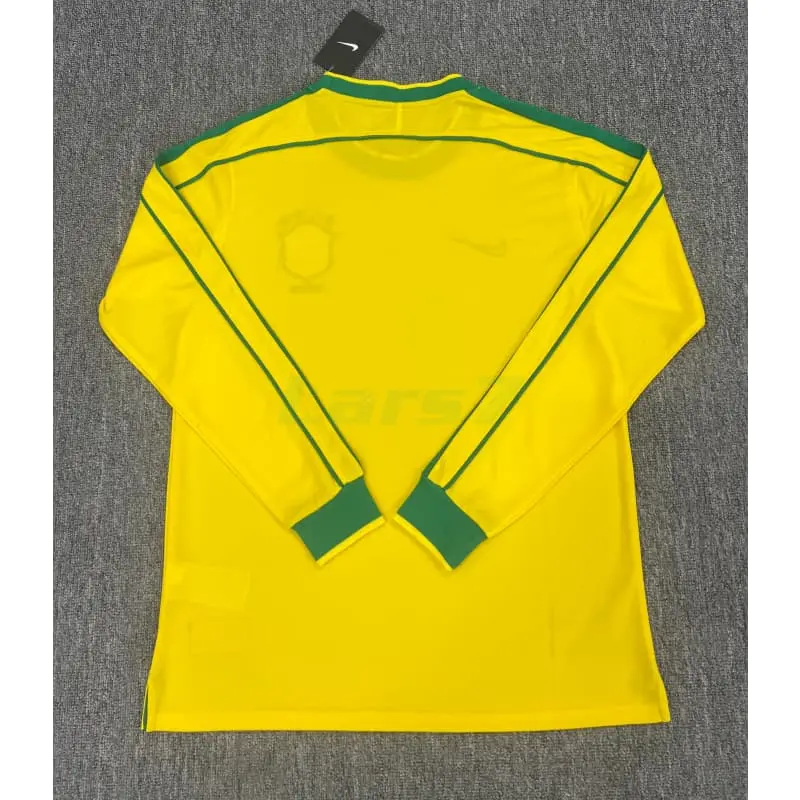Camiseta Brasil 1ª Equipación Retro 1998 ML Amarillo