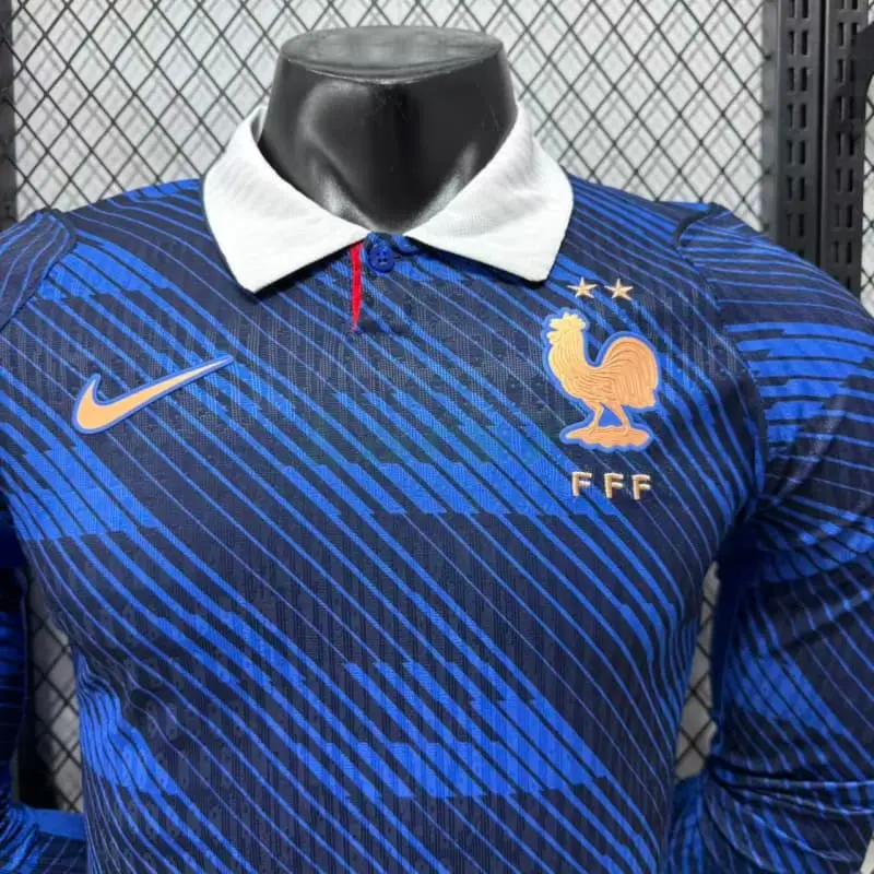 Camiseta Francia 1ª Equipación Mundial 2026 ML Azul (EDICIÓN JUGADOR)