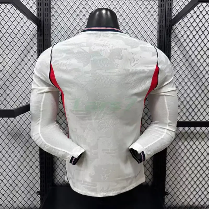 Camiseta Inglaterra 1ª Equipación Mundial 2026 ML Blanco (EDICIÓN JUGADOR)