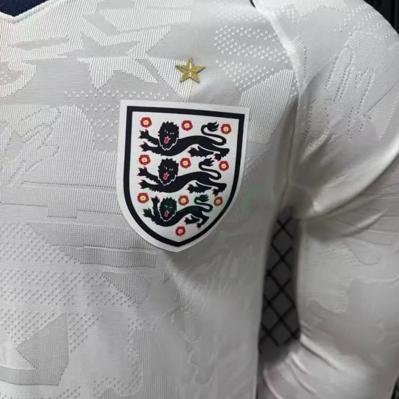 Camiseta Inglaterra 1ª Equipación Mundial 2026 ML Blanco (EDICIÓN JUGADOR)
