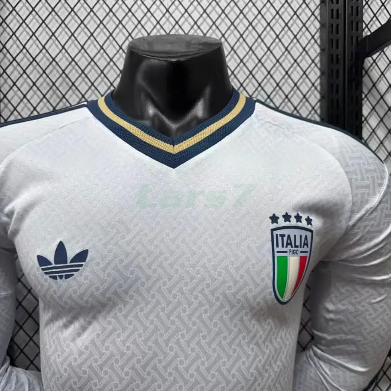Camiseta Italia 2ª Equipación Mundial 2026 ML Blanco (EDICIÓN JUGADOR)