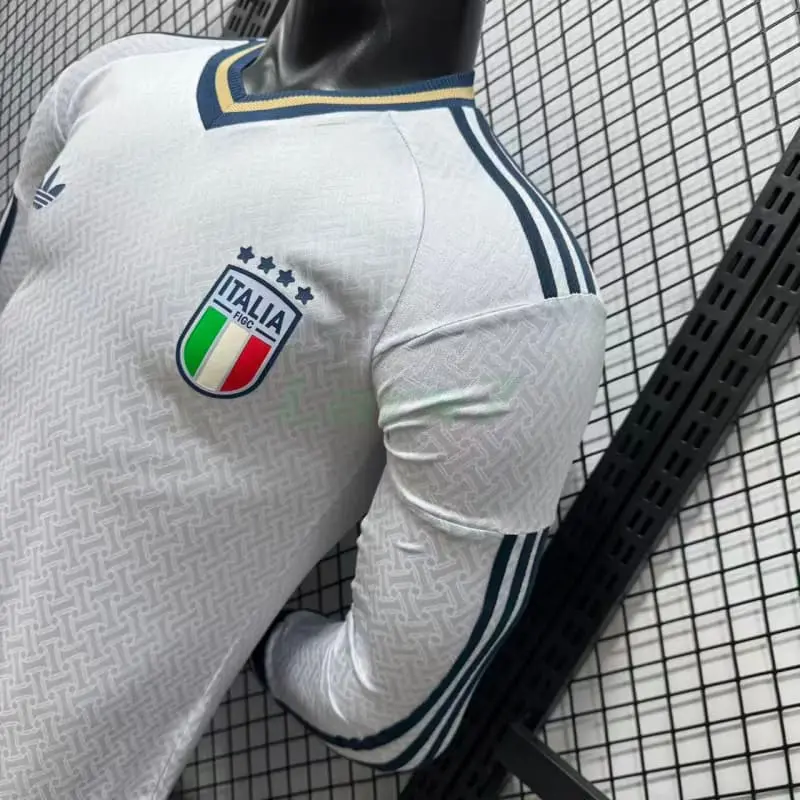 Camiseta Italia 2ª Equipación Mundial 2026 ML Blanco (EDICIÓN JUGADOR)