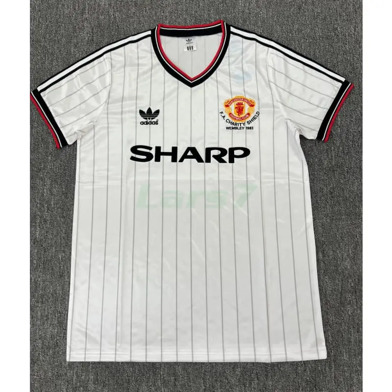 Camiseta Manchester United 2ª Equipación Retro 1982/1983 Blanco