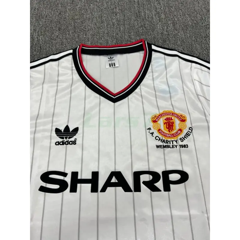 Camiseta Manchester United 2ª Equipación Retro 1982/1983 Blanco