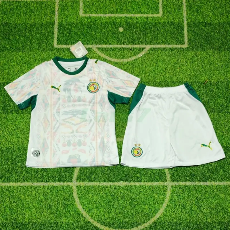 Camiseta Senegal 1ª Equipación Mundial 2026 Blanco Niño Kit