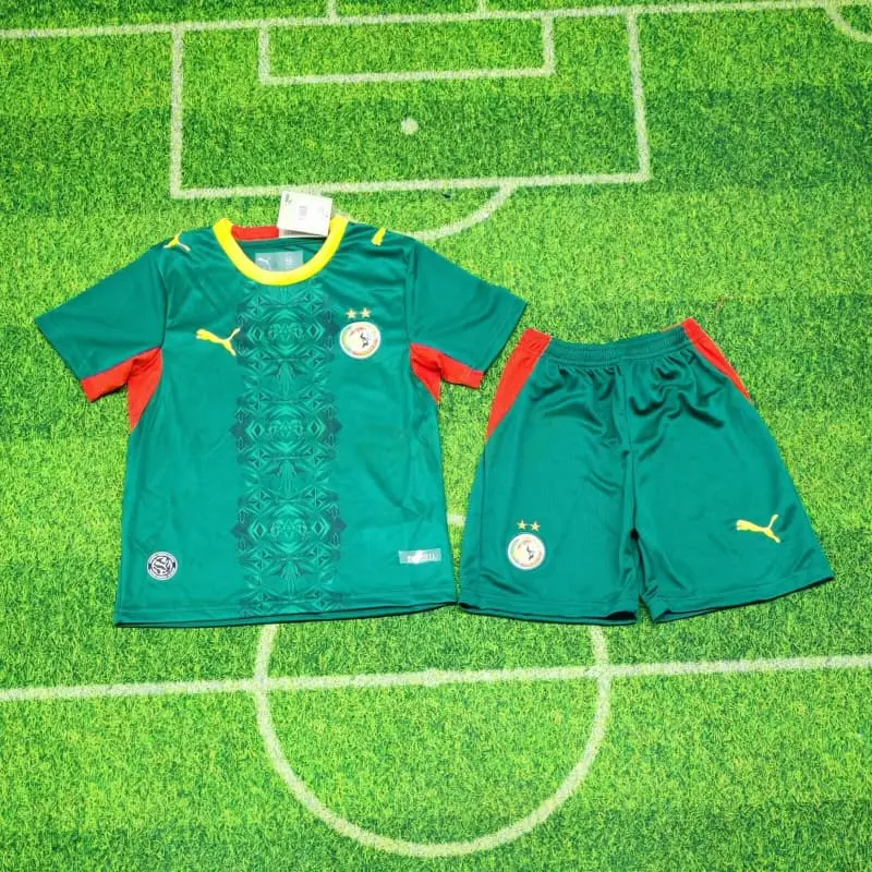 Camiseta Senegal 2ª Equipación Mundial 2026 Verde Niño Kit