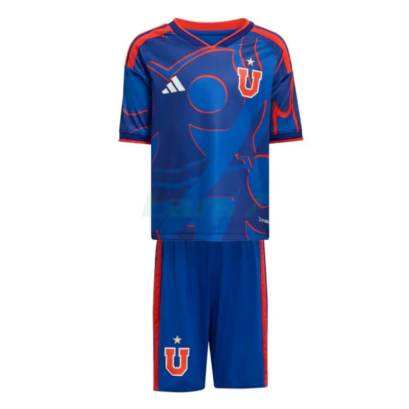 Camiseta Universidad de Chile 1ª Equipación 2026/2027 Azul Niño Kit