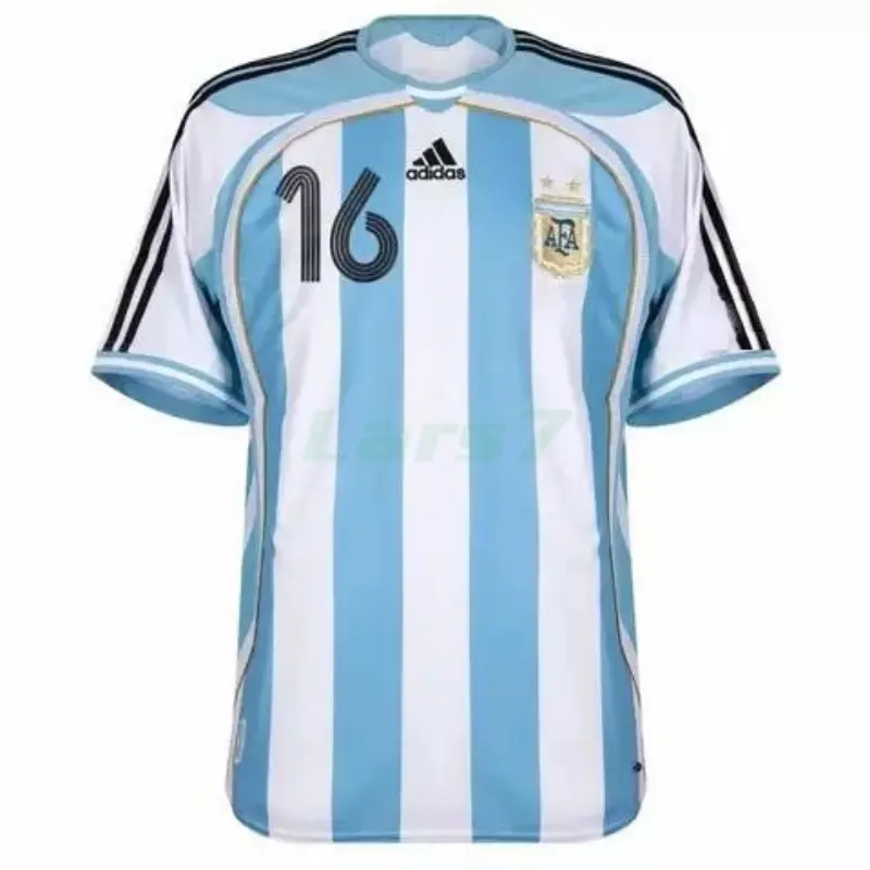 Camiseta Aimar 16 Argentina 1ª Equipación Retro 2006 Azul/Blanco