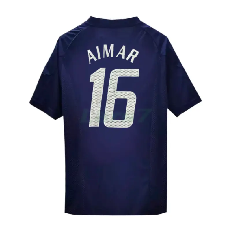 Camiseta Aimar 16 Argentina 2ª Equipación Retro 2002 Azul Marino